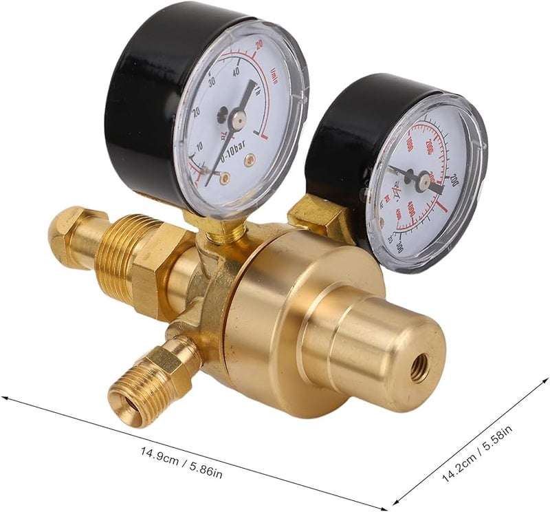 FTVOGUE Argon CO2 Gas Regulator CGA580 Inlet Dual Gauge 6 6FT Hose for MIG Welding - Image 2